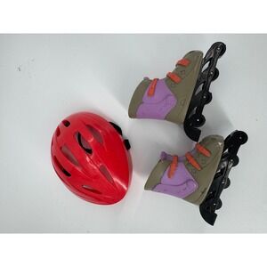 Our Generation 18" Doll Roller Blades Helmet Lot Set